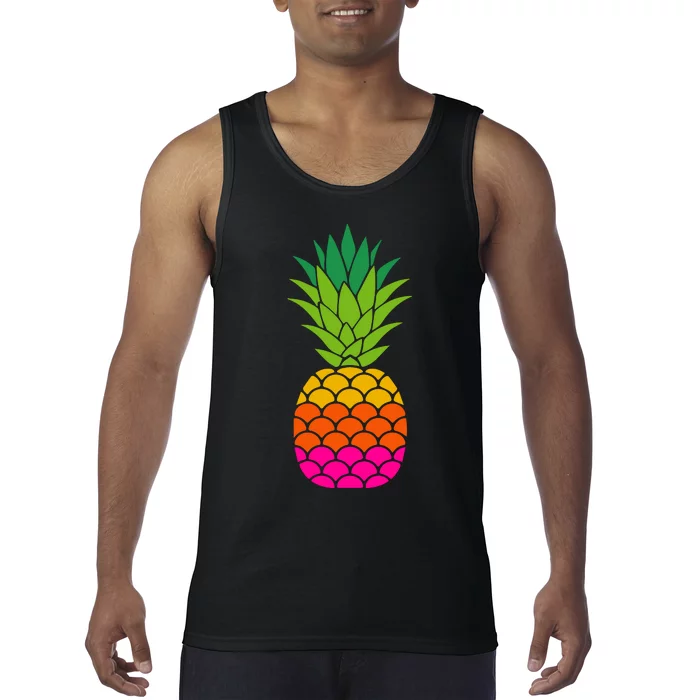 Funny Summer Pineapple Graphic Tank Top