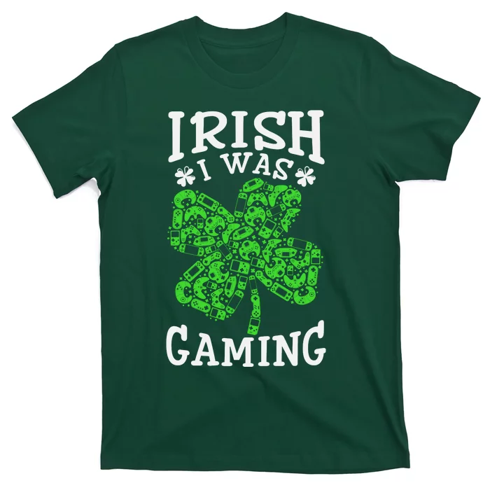 Funny St Patricks Day Funny Gamer Shamrock Video Games Lover T-Shirt