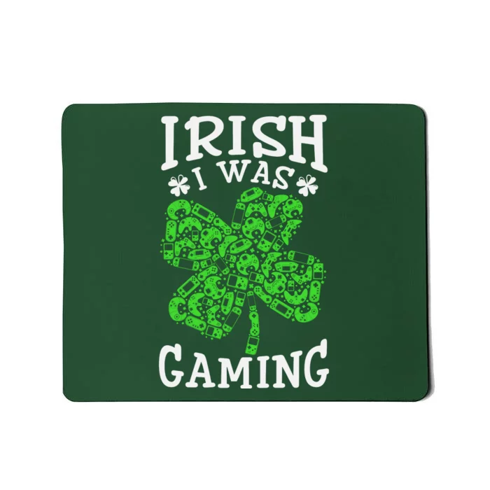 Funny St Patricks Day Funny Gamer Shamrock Video Games Lover Mousepad