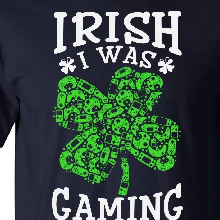 Funny St Patricks Day Funny Gamer Shamrock Video Games Lover Tall T-Shirt