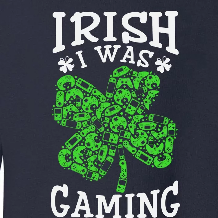 Funny St Patricks Day Funny Gamer Shamrock Video Games Lover Toddler Sweatshirt