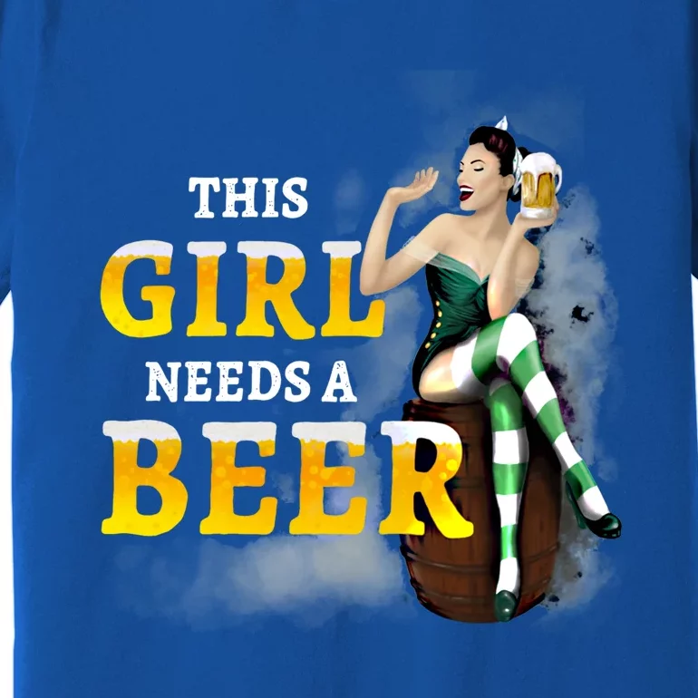 Funny St Patricks Day Irish Lucky This Needs A Beer Funny Gift Premium T-Shirt