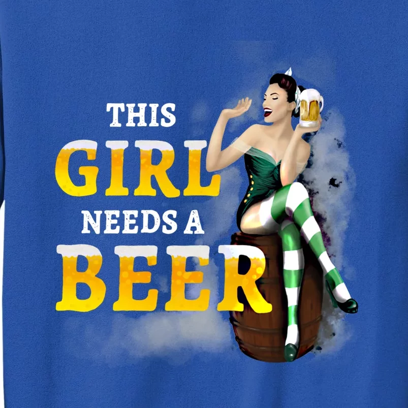 Funny St Patricks Day Irish Lucky This Needs A Beer Funny Gift Tall Sweatshirt