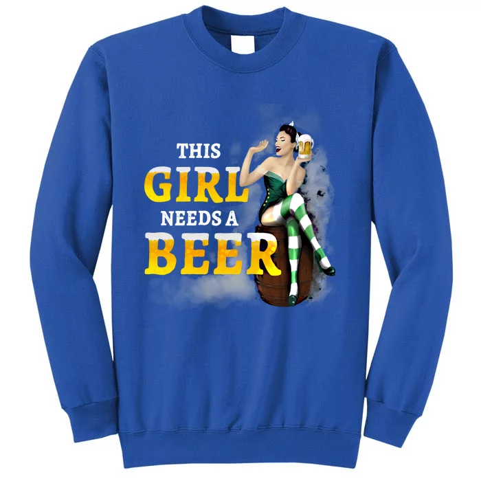 Funny St Patricks Day Irish Lucky This Needs A Beer Funny Gift Tall Sweatshirt