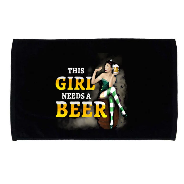 Funny St Patricks Day Irish Lucky This Needs A Beer Meaningful Gift Microfiber Hand Towel