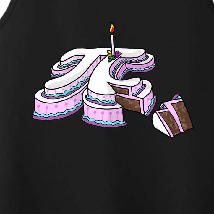 Funny Slice Pi Day Gift Cool Math Teacher Cake Cute Gift Performance Tank