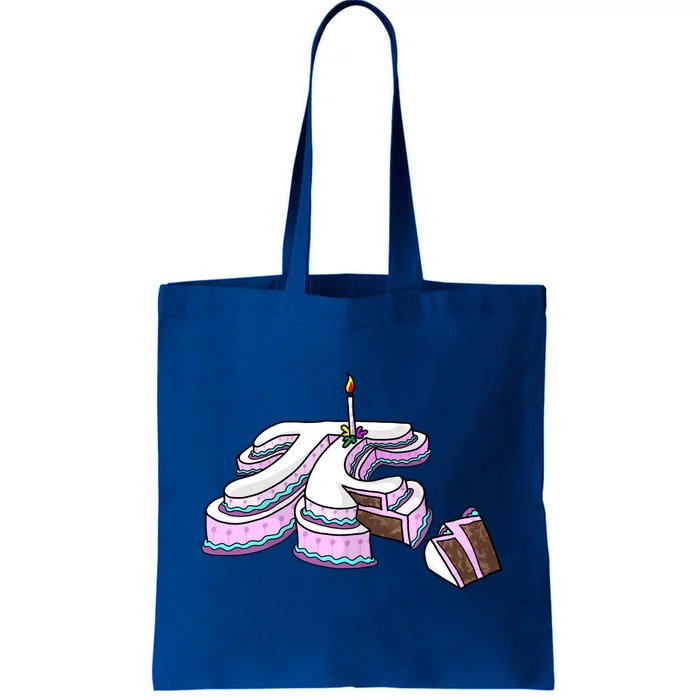 Funny Slice Pi Day Gift Cool Math Teacher Cake Cute Gift Tote Bag