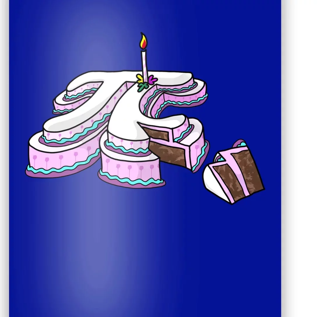 Funny Slice Pi Day Gift Cool Math Teacher Cake Cute Gift Poster