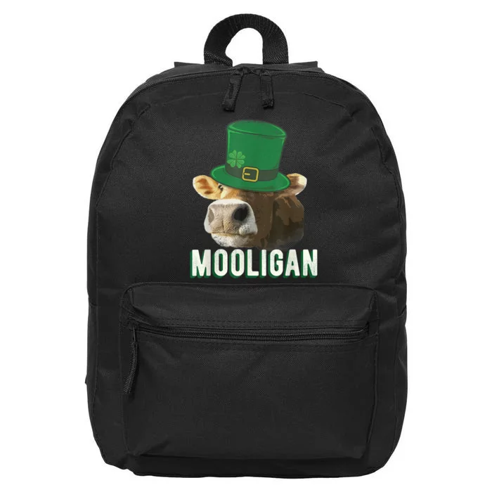 Funny St Patricks Day Hooligan Mooligan Cow St Paddy Party 16 in Basic Backpack