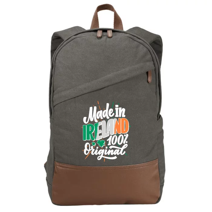 Funny St Patricks Day Made In Ireland 100% Original Cotton Canvas Backpack