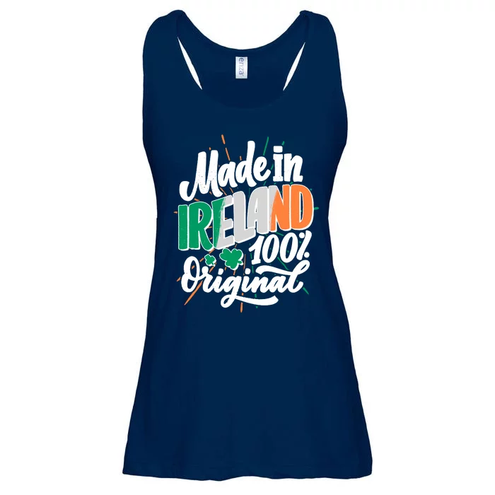 Funny St Patricks Day Made In Ireland 100% Original Ladies Essential Flowy Tank