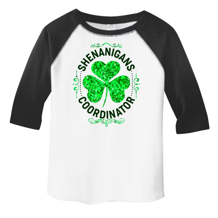 Funny St Patrick's Day Shenanigans Coordinator Lucky Shamrock Clover Toddler Fine Jersey T-Shirt