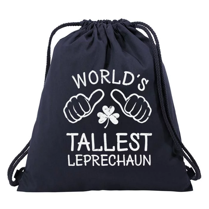 Funny St Patricks Day Gnome Worlds Tallest Leprechaun Drawstring Bag