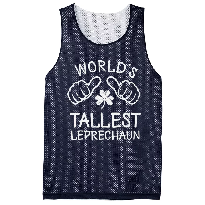 Funny St Patricks Day Gnome Worlds Tallest Leprechaun Mesh Reversible Basketball Jersey Tank