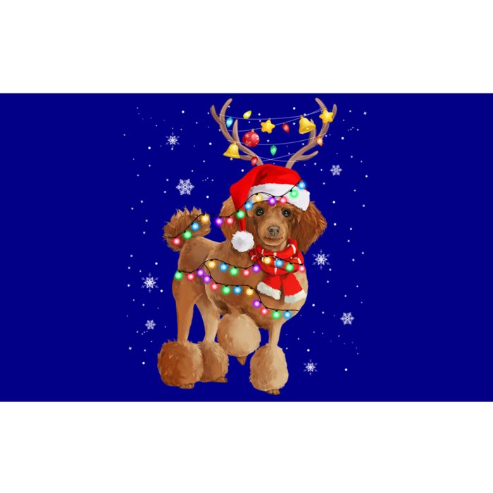 Funny Santa Poodle Claus Dog Christmas Decor Meaningful Gift Bumper Sticker