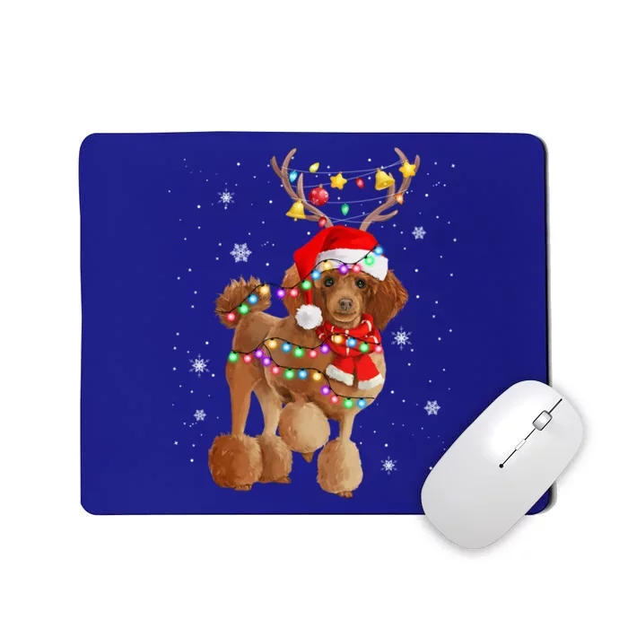 Funny Santa Poodle Claus Dog Christmas Decor Meaningful Gift Mousepad