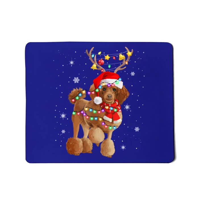 Funny Santa Poodle Claus Dog Christmas Decor Meaningful Gift Mousepad