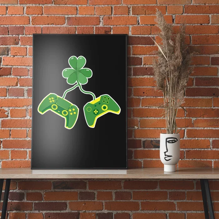 Funny St Patricks Game Controller for Gamer Poster