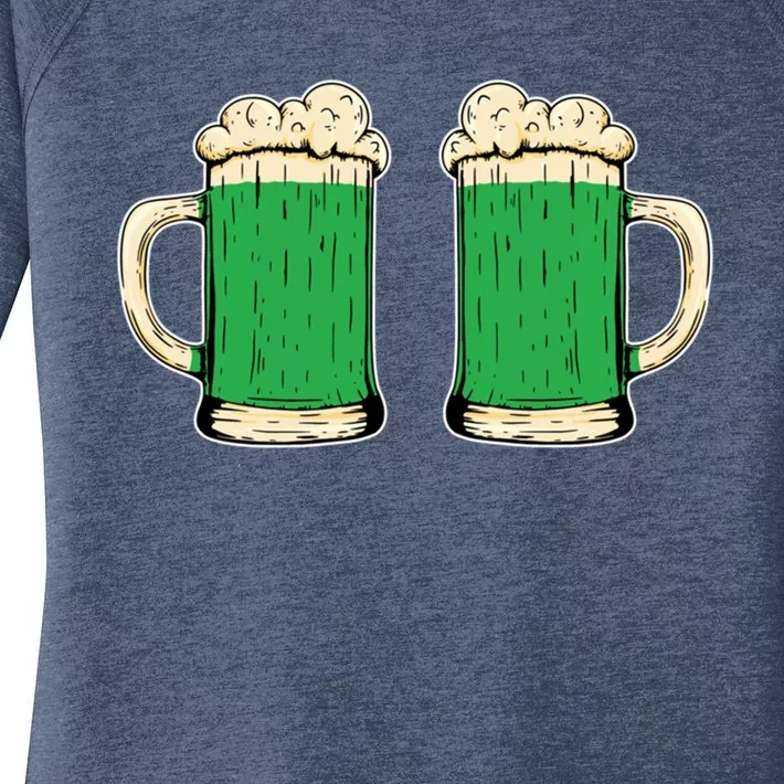 Funny St Patricks Day Ing Irish Shamrock Green Beer Cute Gift Women's Perfect Tri Tunic Long Sleeve Shirt