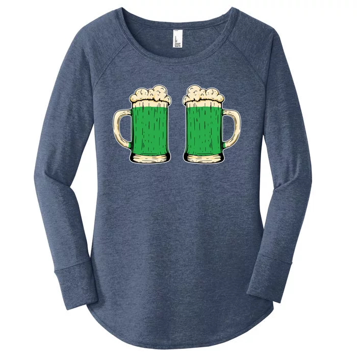 Funny St Patricks Day Ing Irish Shamrock Green Beer Cute Gift Women's Perfect Tri Tunic Long Sleeve Shirt