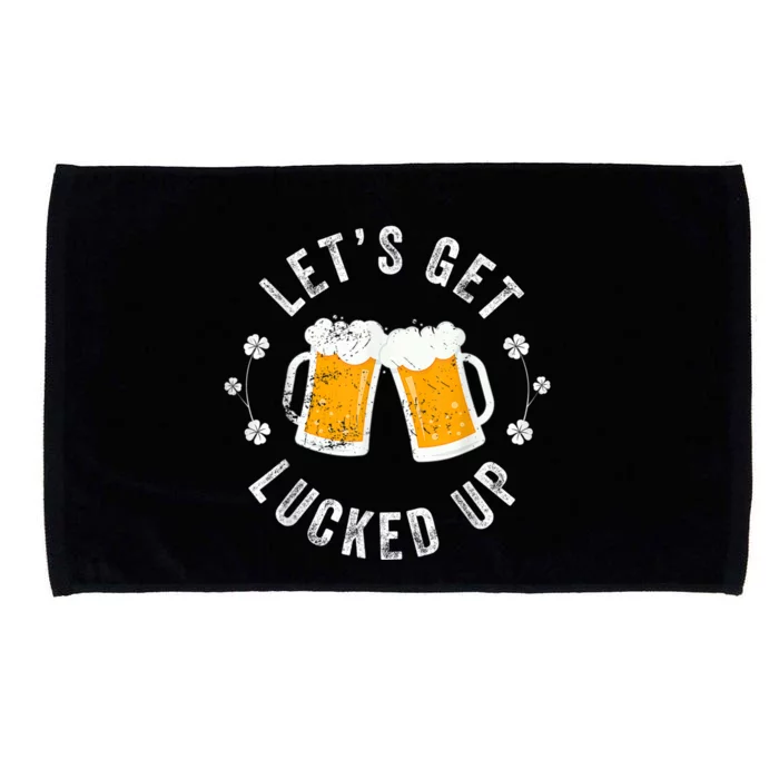 Funny St Patricks Day Lets Get Lucked Up Microfiber Hand Towel