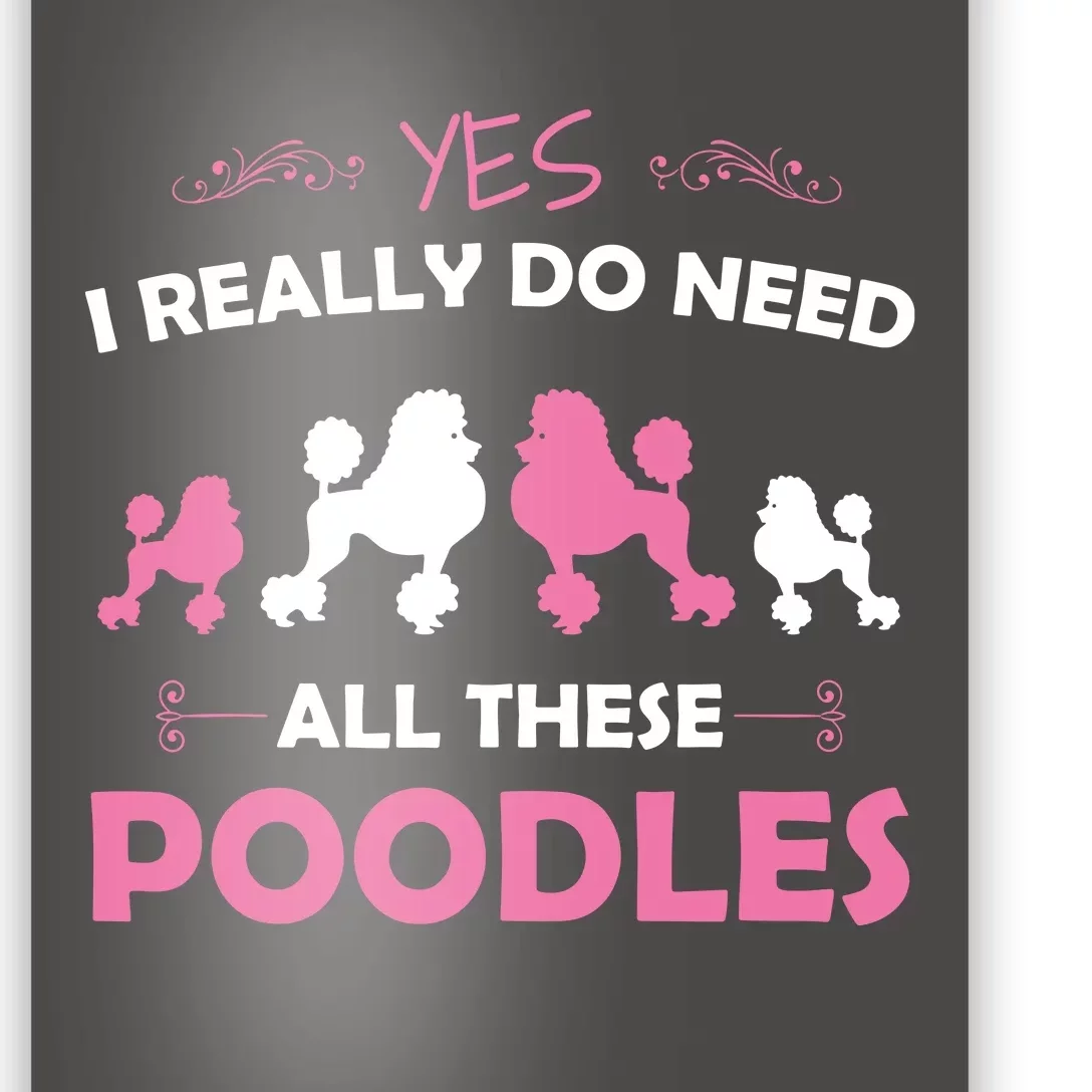 Funny Standard Poodle Dog Lover Puppy Breed Pink Poster