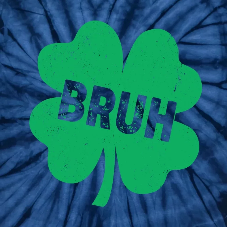 Funny St Patricks Day Bruh Lucky Shamrock Clover Tie-Dye T-Shirt