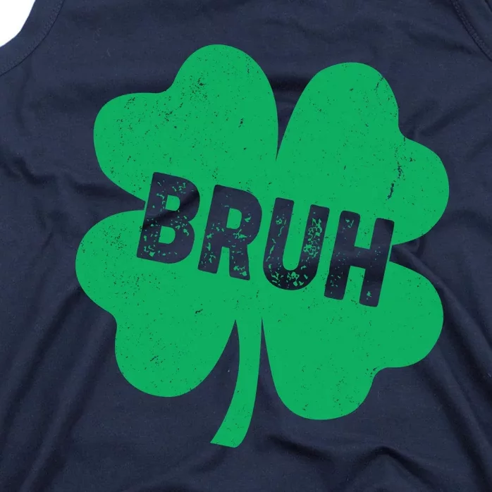 Funny St Patricks Day Bruh Lucky Shamrock Clover Tank Top