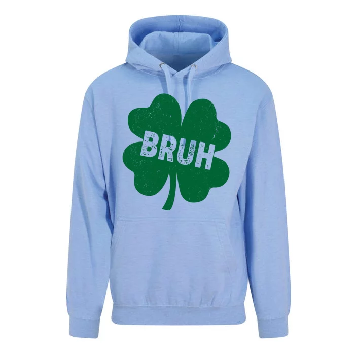 Funny St Patricks Day Bruh Lucky Shamrock Clover Unisex Surf Hoodie