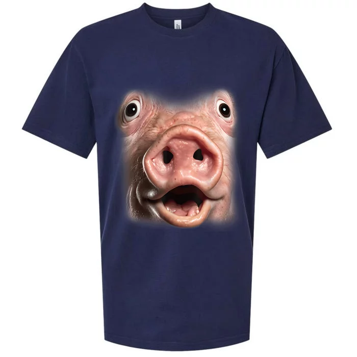 Funny Surprised Pig Face Meme Big Troll Hog Piggy Face Sueded Cloud Jersey T-Shirt