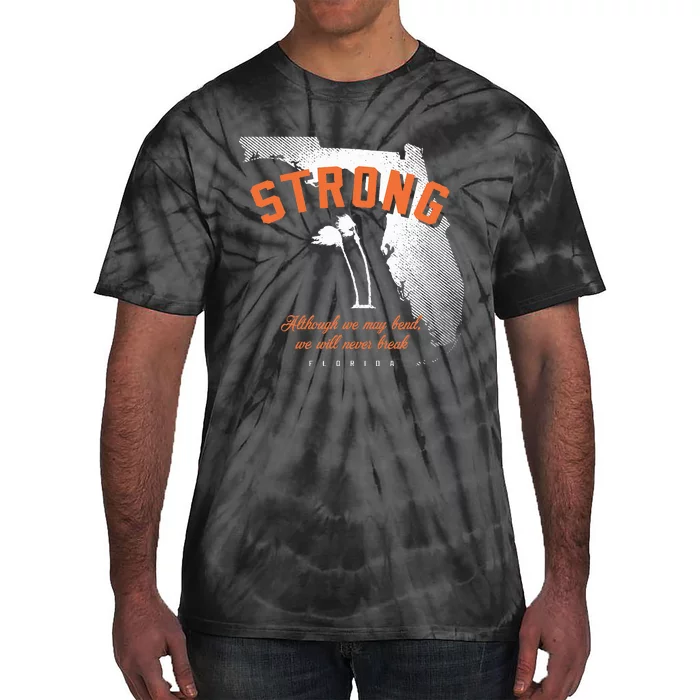 Florida Strong Palm Trees Bend Not Break Tie-Dye T-Shirt