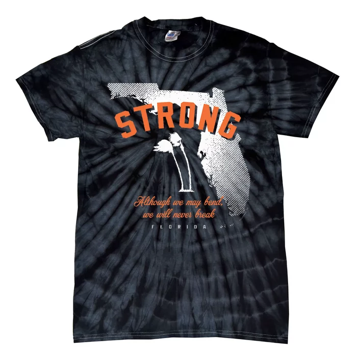 Florida Strong Palm Trees Bend Not Break Tie-Dye T-Shirt