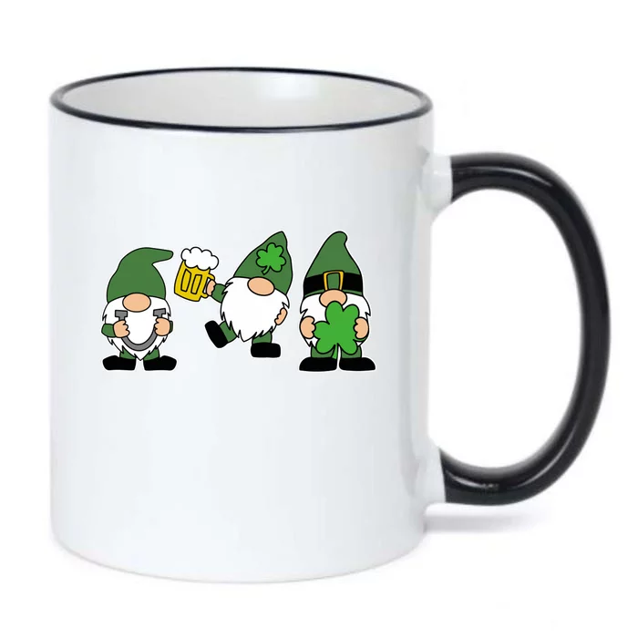 Funny St Patricks Day Drunk Gnomes Black Color Changing Mug