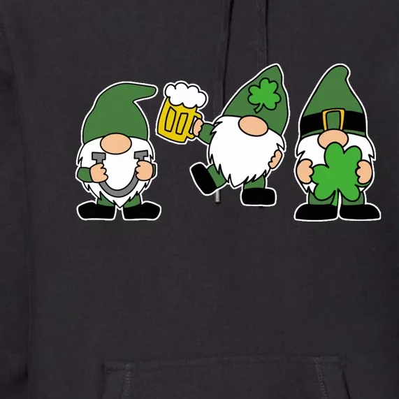 Funny St Patricks Day Drunk Gnomes Premium Hoodie