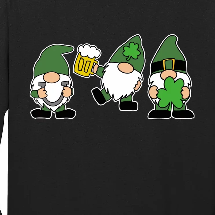 Funny St Patricks Day Drunk Gnomes Tall Long Sleeve T-Shirt