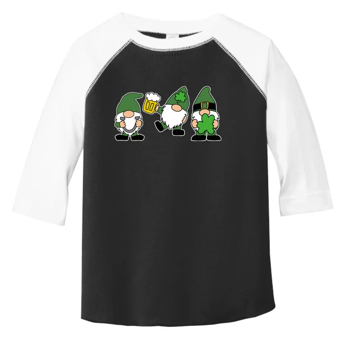 Funny St Patricks Day Drunk Gnomes Toddler Fine Jersey T-Shirt