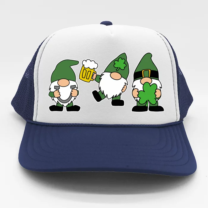 Funny St Patricks Day Drunk Gnomes Trucker Hat