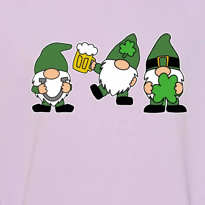 Funny St Patricks Day Drunk Gnomes Garment-Dyed Sweatshirt