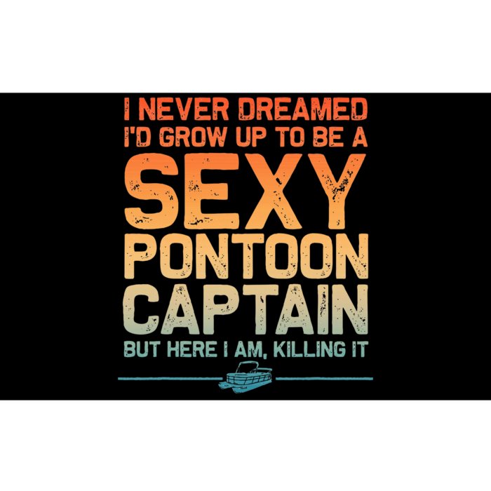 Funny Sexy Pontoon Captain Art For Women Pontoon Boat Bumper Sticker