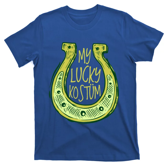 Funny Saint Patrick Day Costume Gift Horseshoe Lucky Design Cute Gift T-Shirt