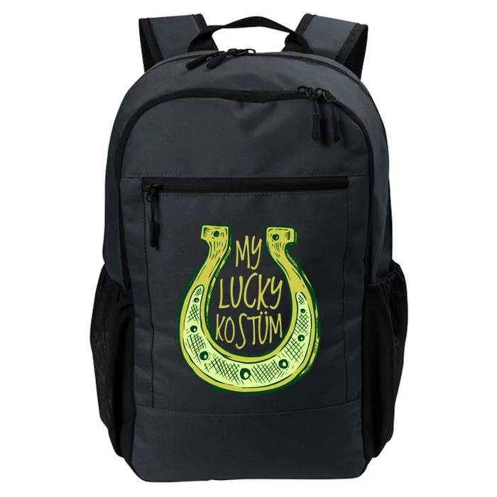 Funny Saint Patrick Day Costume Gift Horseshoe Lucky Design Cute Gift Daily Commute Backpack