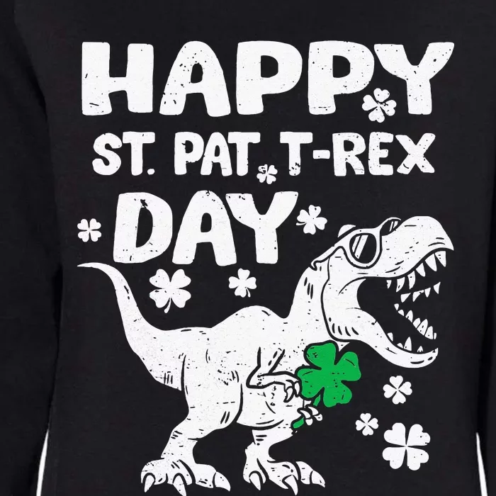 funny St Patricks Day Irish Trex Dinosaur Womens California Wash Sweatshirt