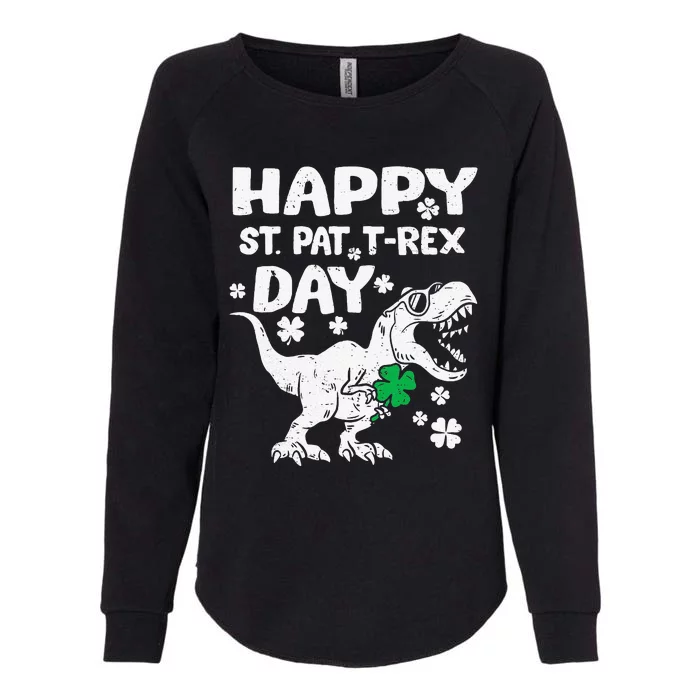 funny St Patricks Day Irish Trex Dinosaur Womens California Wash Sweatshirt