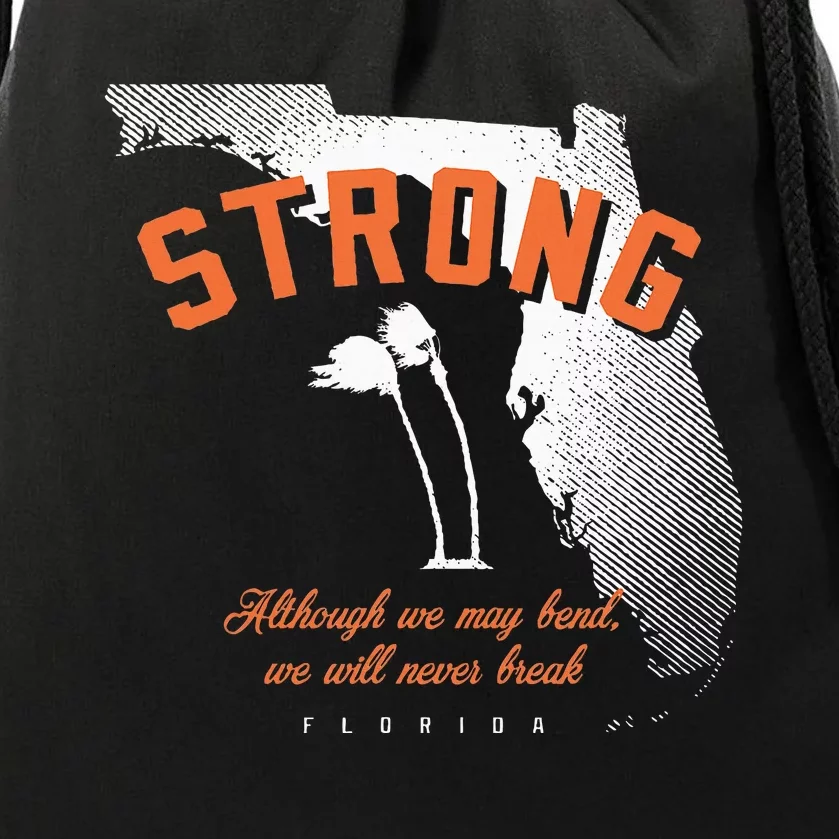 Florida Strong Palm Trees Bend Not Break Drawstring Bag