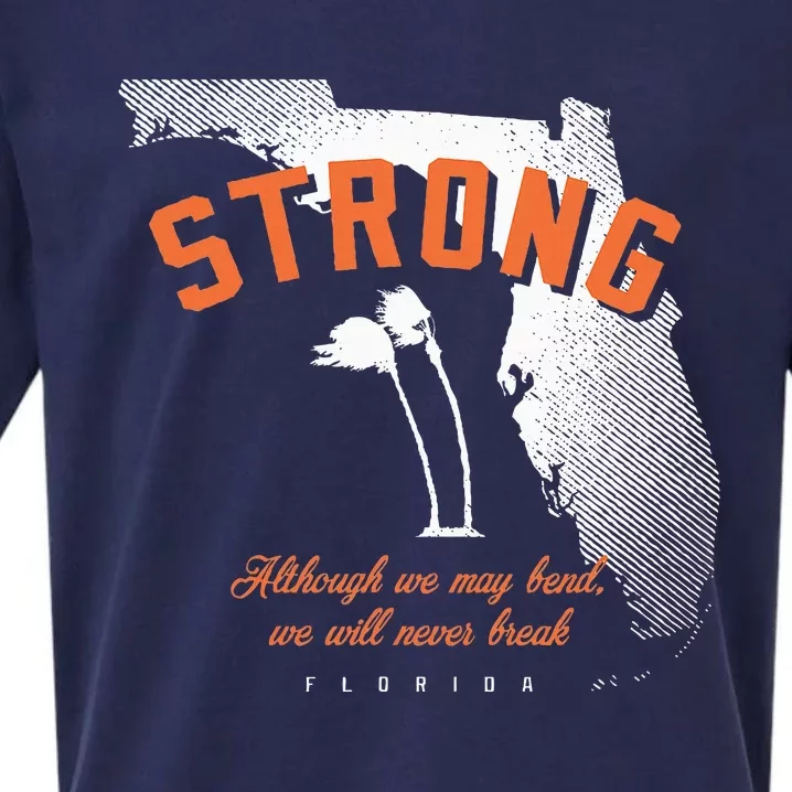 Florida Strong Palm Trees Bend Not Break Sueded Cloud Jersey T-Shirt