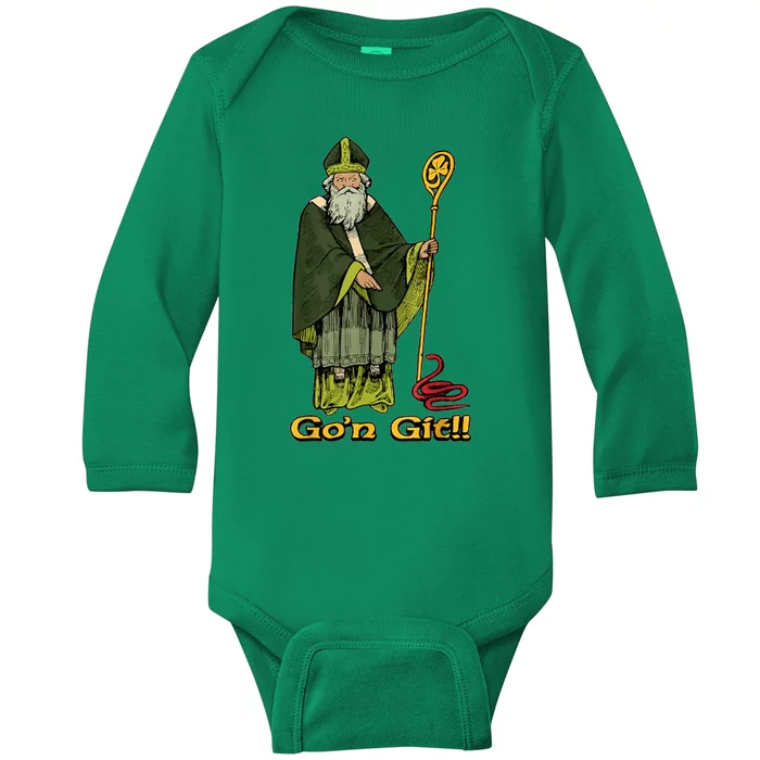 Funny St Patricks Day Funny Gon Git St Patrick Baby Long Sleeve Bodysuit