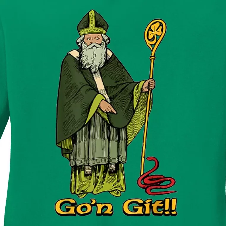 Funny St Patricks Day Funny Gon Git St Patrick Ladies Long Sleeve Shirt