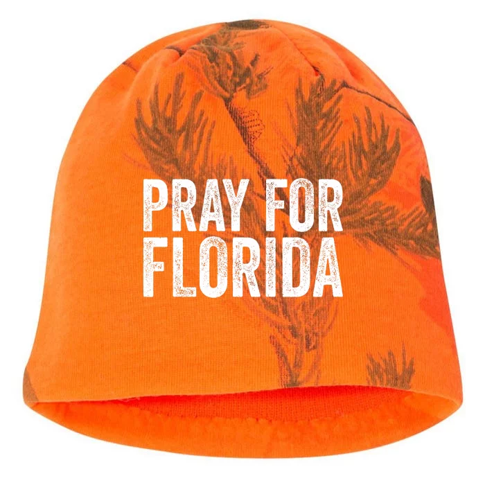 Florida Strong Pray For Florida Hurricane Milton Florida Tropical Storm Kati - Camo Knit Beanie