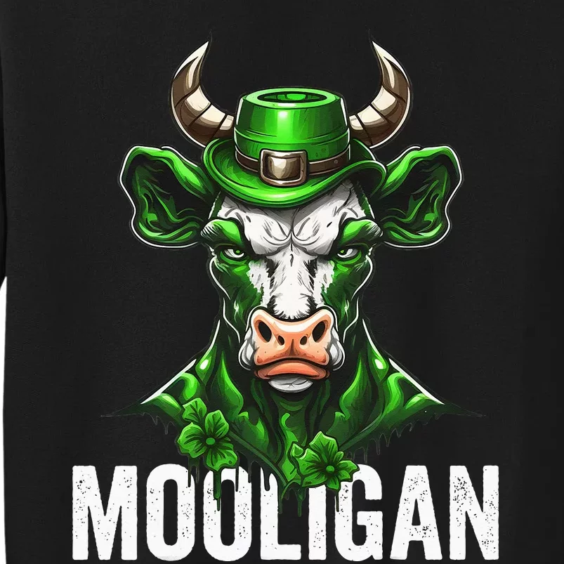 Funny St Patricks Day Hooligan Mooligan Cow St Paddy Party Tall Sweatshirt