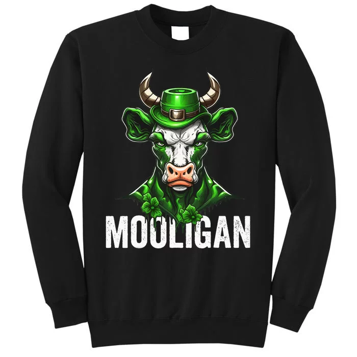 Funny St Patricks Day Hooligan Mooligan Cow St Paddy Party Tall Sweatshirt